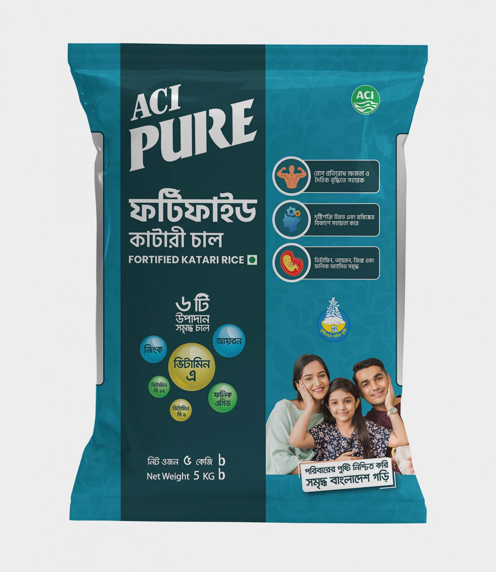 এসিআই (ACI) কাটারি সিদ্ধ চাল (২৫ কেজি)